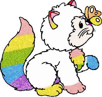 gattino con coda arcobaleno