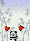 gif animate panda con cuore