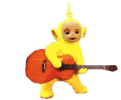 teletubbies giallo con la chitarra