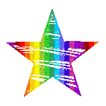 stella con i colori dell'arcobaleno