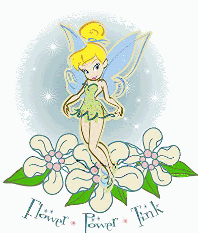 Tink glitter with flowers